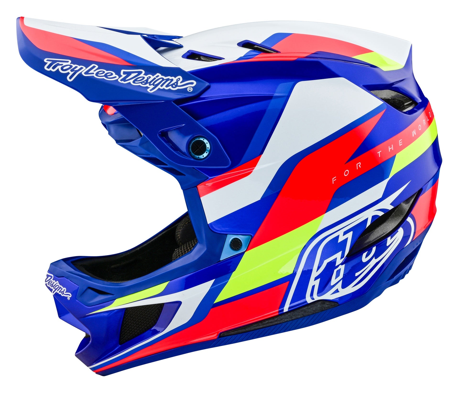 Casco Troy Lee Designs D4 Composite Omega White / Blue